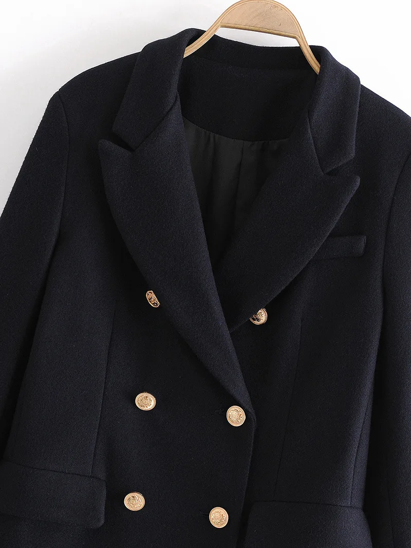

Eurpean Style Oversize Long Sleeve Jacket Coat Fashion Slim Pocket Button Elegant Jacket Coat Famale Outerwear Chic Top 2020 New