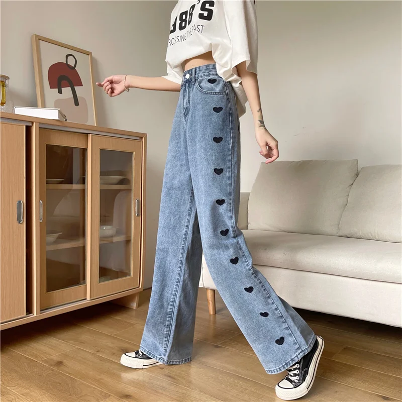 2021 Design Love Jeans Women Straight Rac | Женская одежда