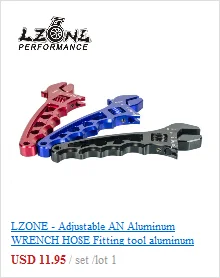 Lzone-температура в Алюминий ключ для сочленения гибких шлангов фитинги инструмент Алюминий гаечный ключ с двумя концами, AN3-AN20(7 шт./компл.) JR-SLW0611-SET