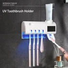Держатель для УФ-зубной щетки на стену, двухслойный стерилизатор на солнечной энергии, автоматический держатель для детской зубной щетки