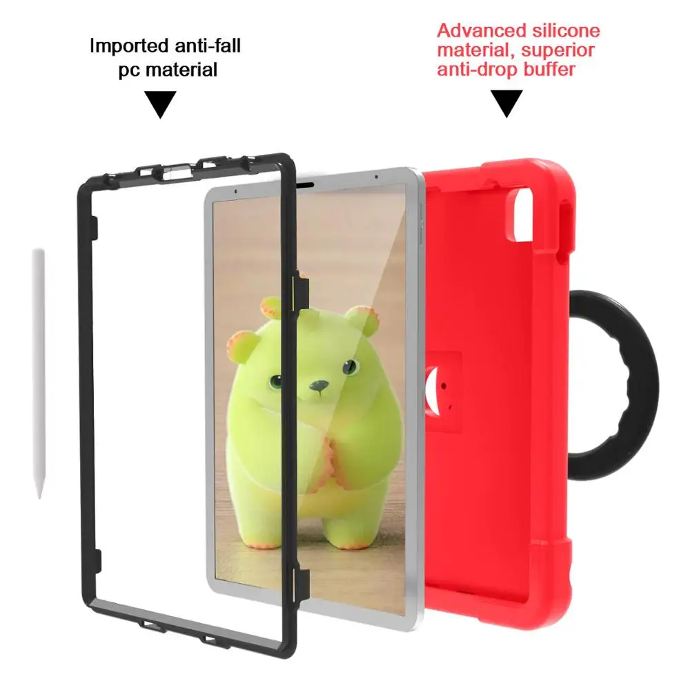 

Kids Case iPad Air 4 10.9 Rotating Handle Shockproof EVA Foam Ring Tablet Stand Cover iPad Pro 11 2020 2018 Air 4 Funda shell