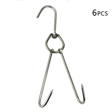 Stainless Steel Meat Hook Powerful Roast Duck Bacon Hanging Hooks BBQ Storage Kitchen Pots Pan Hanger Meat Hook Kitchen Gadgets Stainless Steel Meat Hook Powerful Roast Duck Bacon Hanging Hooks BBQ Storage Kitchen Pots Pan Hanger Meat Hook Kitchen Gadgets