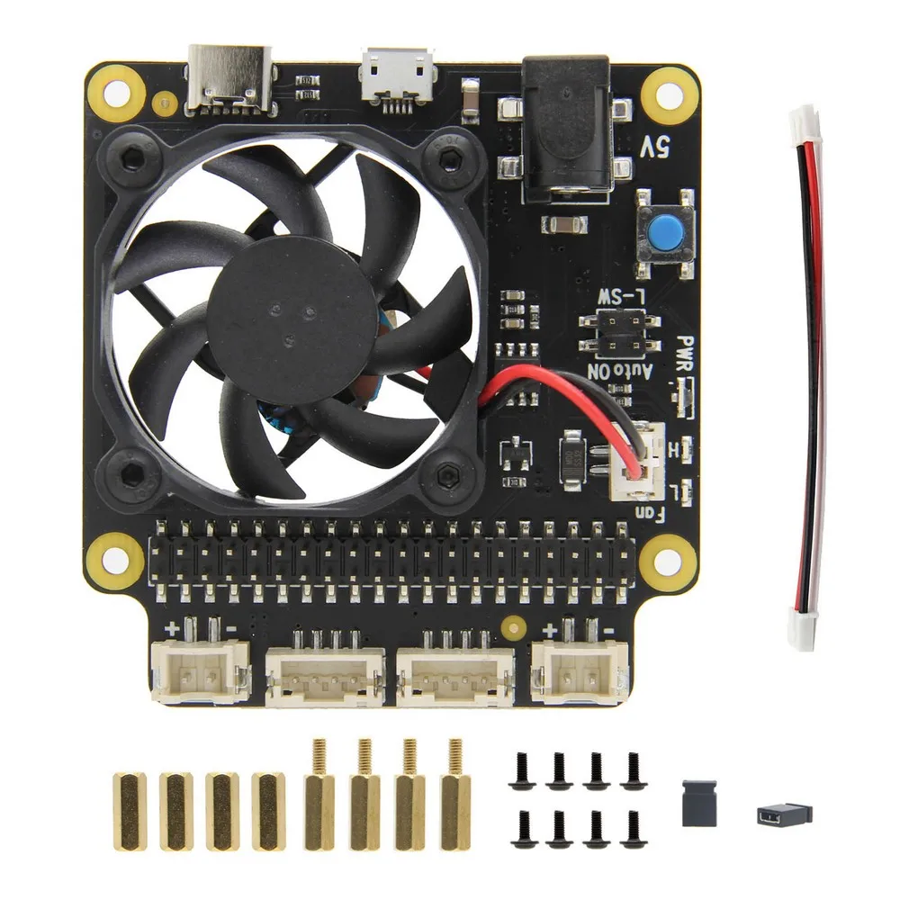 Raspberry Pi X735 безопасное выключение управление питанием и автоматическое охлаждение платы для Raspberry Pi 4 Модель B/3B+(plus)/3B/2B