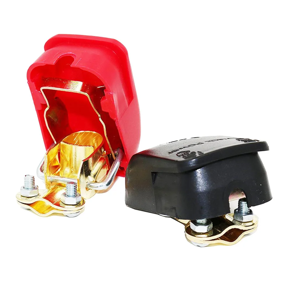 

2 PCs Terminals rechargeable quick-clamping with protective caps, battery terminals, quick-release terminals, terminals for battery