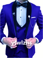 new arrival one button groomsmen shawl lapel groom tuxedos men suits weddingprom best blazer jacketpantsvesttie c86