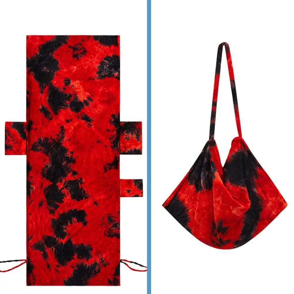 

Tie-dye Lazy Thick Beach Towel Chair Cover Beach Deck Phone Strapped Chair Side Pockets Sunbathe Folding Chair Pad Recliner N1Y9
