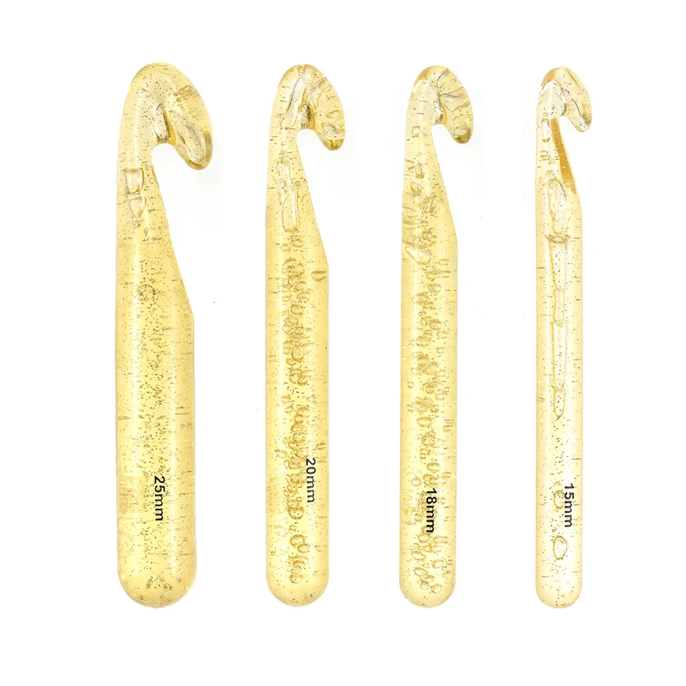 4 шт./компл. новый стиль Набор вязаных крючком игл с кристаллами застежкой