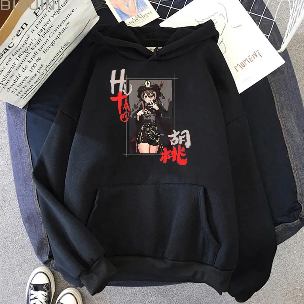 

Genshin Impact Hoodie Hu Tao Streetwear Women Harajuku Graphic Kawaii Clothing Aesthetic Oversized Sweatshirt Vintage Unisex Top