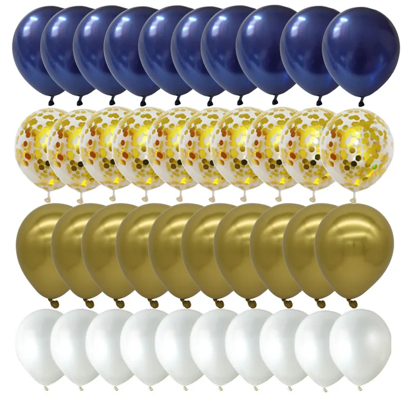 Воздушные шары из латекса 40 шт./лот металлик конфетти декор для свадьбы дня