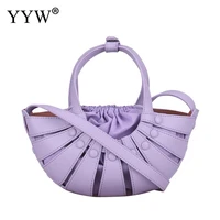 purple hollow design shoulder womens hand bags new arrival 2021 shopping shoulder bags trend hand bag top handle bag bolsa