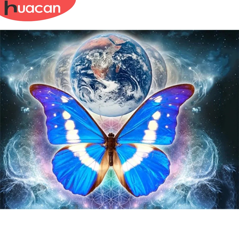 

HUACAN Full Drill Diamond Painting Butterfly Art Rhinestone 5D DIY Diamond Embroidery Animal Mosaic Handicraft Home Decoration