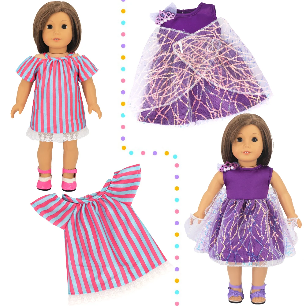 Вечерние платья с блёстками размер 43 см кукла реборн и 18 дюймов Одежда для кукол