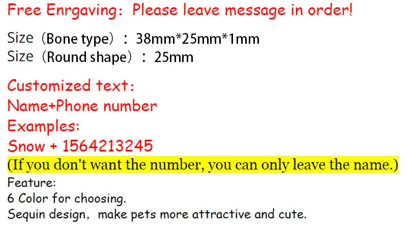 

New spot stainless steel military brand bone pet dog brand paw hollow collar anti losing name plate