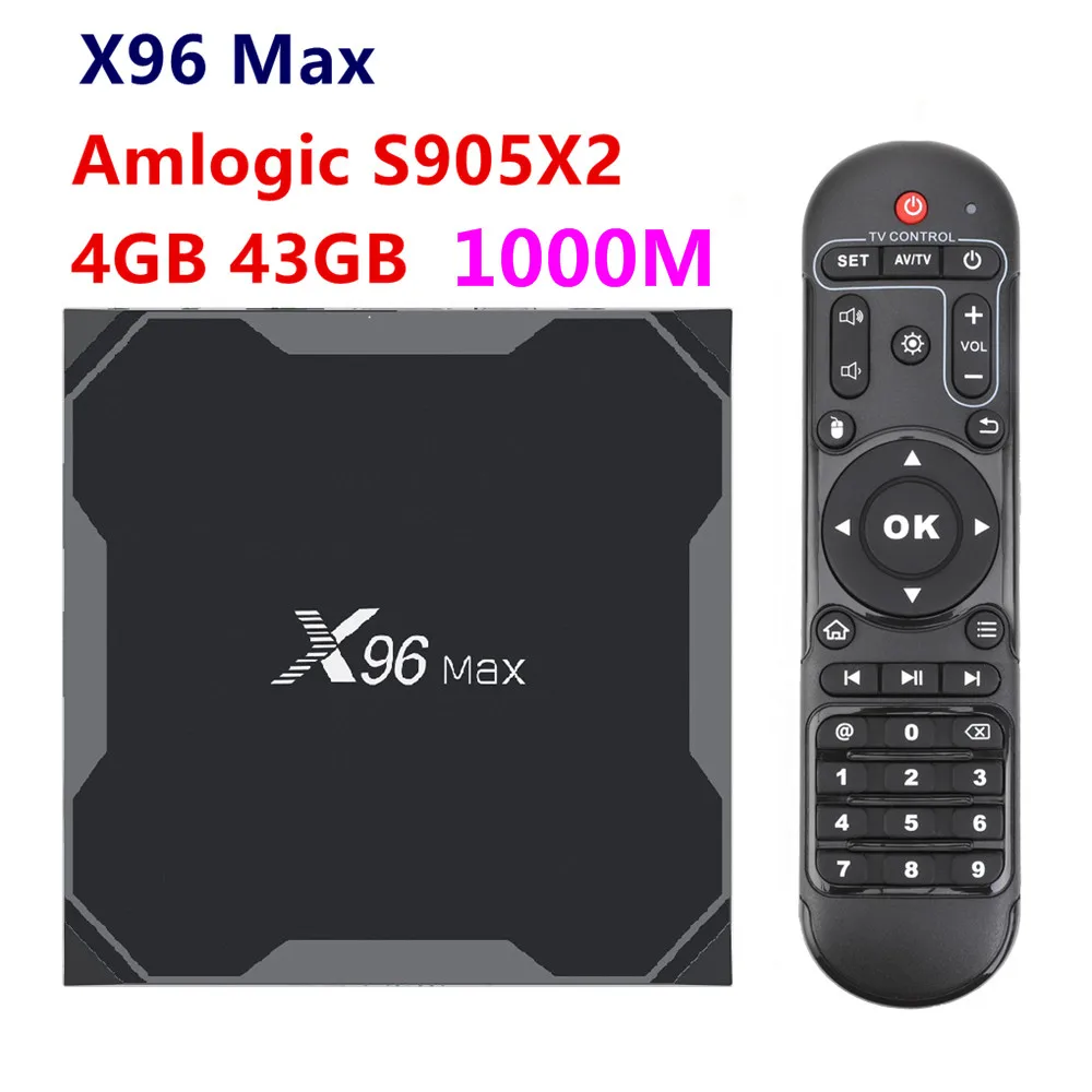 ТВ приставка X96 MAX Android 8 1 4 + 32/64 ГБ 1000/5 ГГц Wi Fi|ТВ-приставки и медиаплееры| |