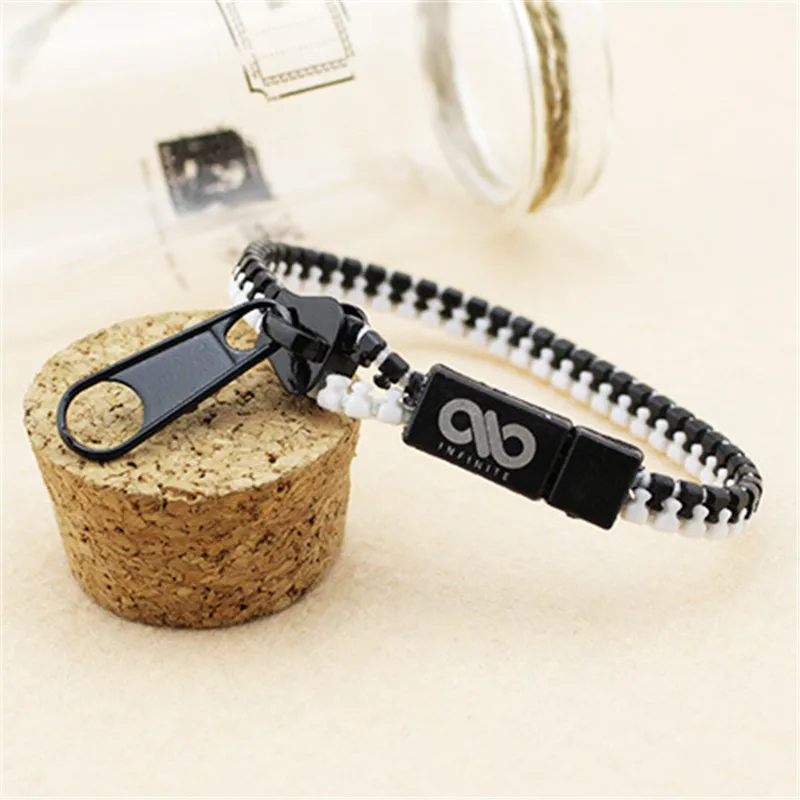 

Kpop Infinite Logo Zipper Bracelet For Women Antistress Toy For Kids Children Office Fidget Bracelet Femme Jewelry Pulseras