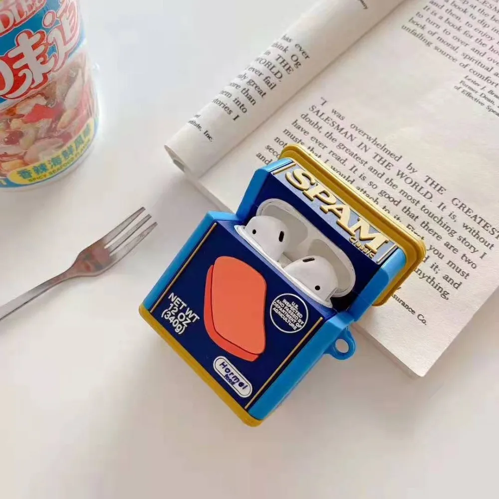 Чехол с объемным изображением мяса для airpods pro, мягкий силиконовый чехол для пиццы Apple Air Pods Pro 3, брелок "Голова", Чехол для телефона/Earpods