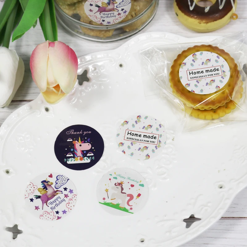 108pcs Unicorn Seal Sticker Thank You Point Party Baking Packaging Biscuit Bag Label Sealing | Дом и сад