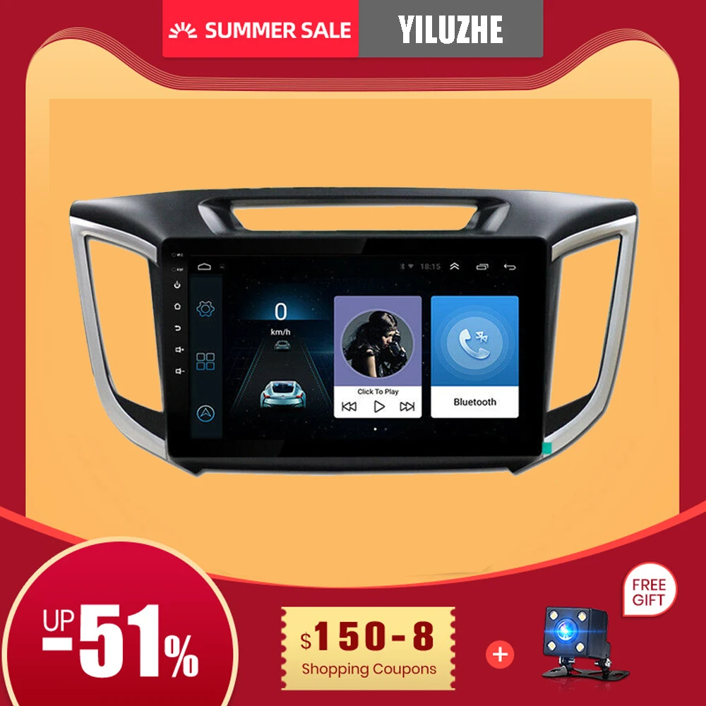 Автомобильный мультимедийный видеоплеер экран 10 1 дюйма Android 9 2DIN GPS навигация Wi Fi