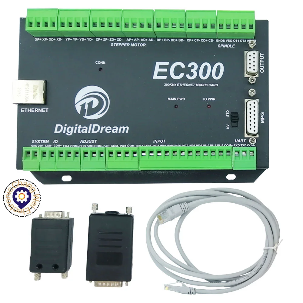 CNC New Ethernet CNC MACH3 300KHz EC300 3/4/5/6 Axis CNC Motion Control Card for milling machine