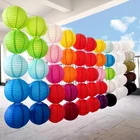 1 шт. круглый Водонепроницаемый шелк Colth фонарь для дома и улицы из шелка, светильник, торжественное мероприятие ко дню рождения вечерние свадебные принадлежности 12 дюймов30 см