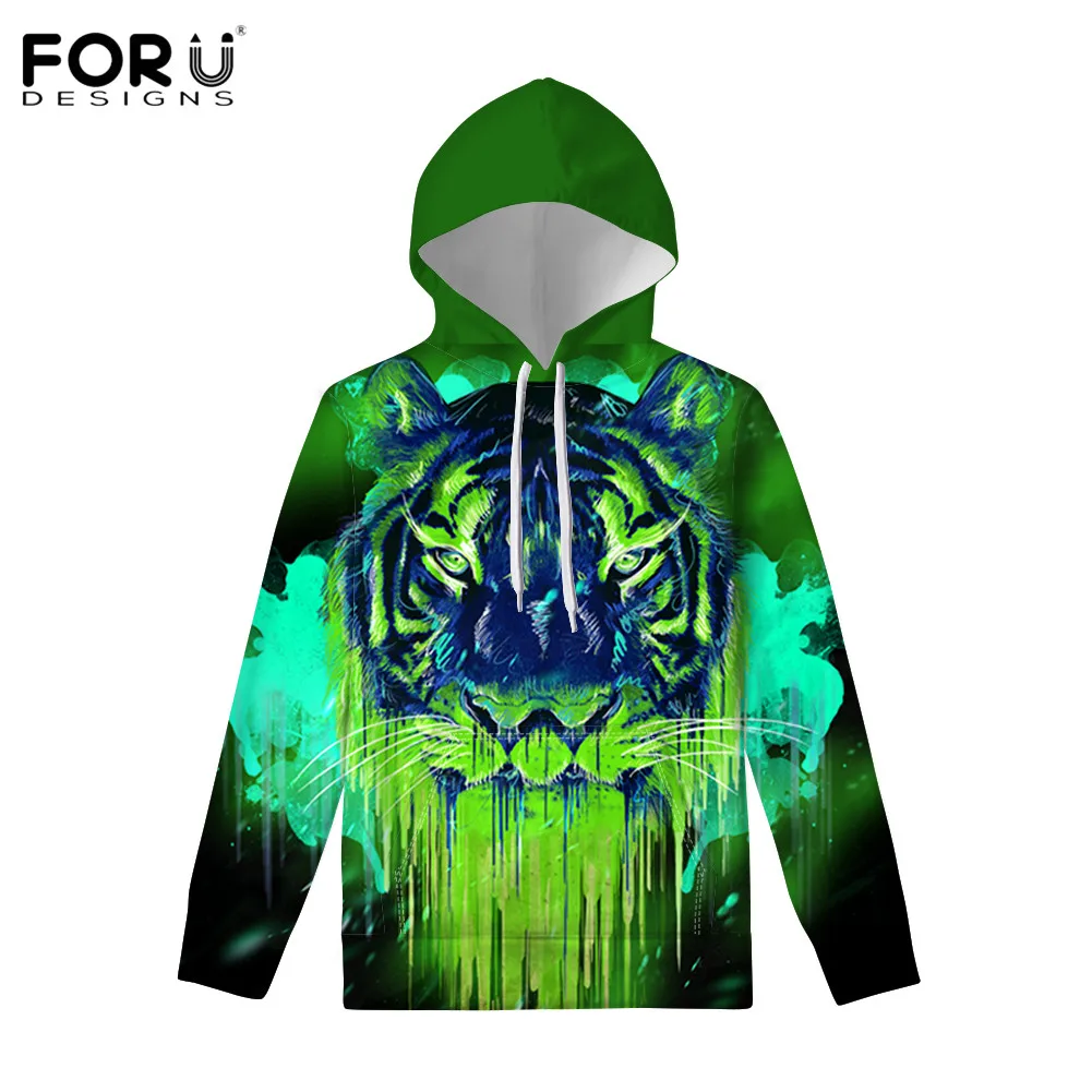 FORUDESIGNS/3D толстовки; Креативная одежда с принтом тигра и волка в стиле Харадзюку; мужской повседневный спортивный костюм; сезон осень-зима; Poleron Hombre; спортивная одежда