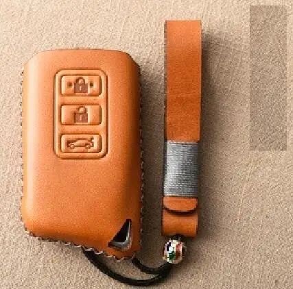 3Button brown 01 Чехол из натуральной кожи с дистанционным управлением для автомобиля Lexus IS200 IS350 ES200 ES250 ES300H GS200T GS300H NX300 RX200 RX450 LX Keys - Название цвета: 3Button brown 01