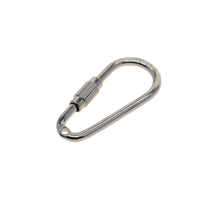 

10* Steel Carabiner Marine Quick Screw Links Keyring Boating Sailing Clip Clasp