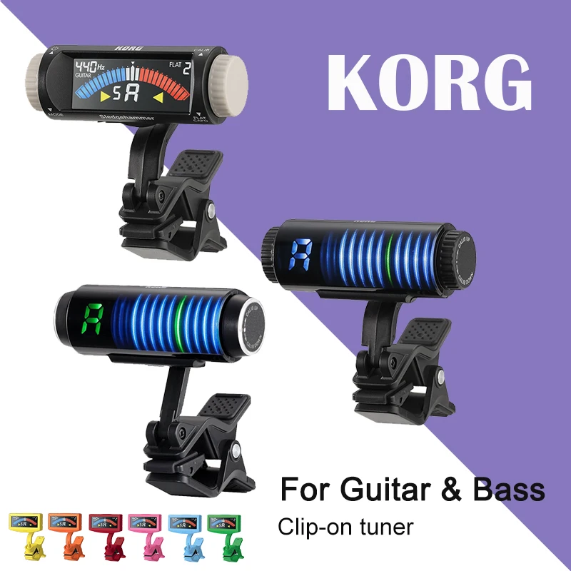 KORG Sledgehammer PithCrow G PitchHawk G2 пристегивающийся гитарный тюнер с цветным ЖК тюнером для