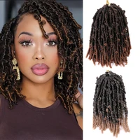 clong butterfly locs faux locs synthetic crochet hair extensions curly braiding hair pre stretched 14 inches 80g black braids