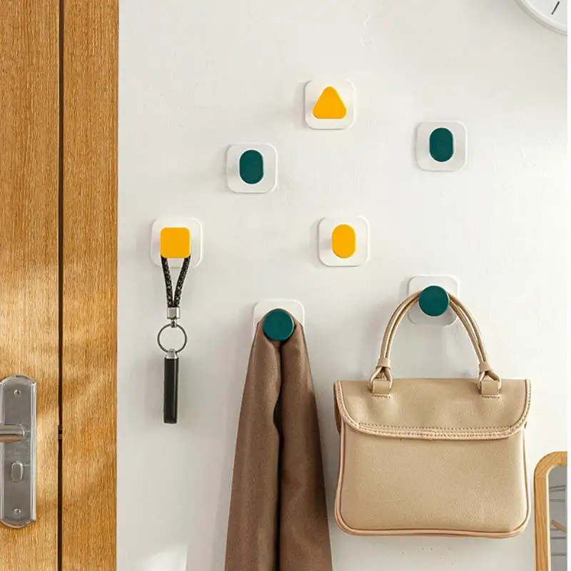 

Self Adhesive Home Kitchen Wall Door Hook Key Holder Rack Towel Hanger Multi-Purpose Bathroom Rack Hooks Home Accessories