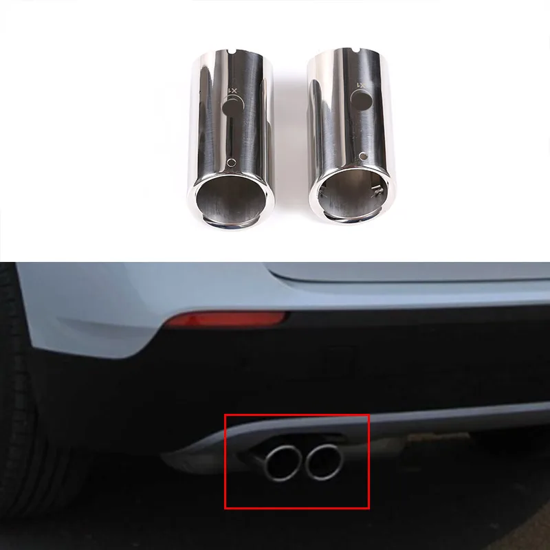 

Car Exhaust Tail Muffler 304 Stainless Steel tail throat Pipes For BMW E84 2010-2013 X1 sdrive 20i Car Accessories