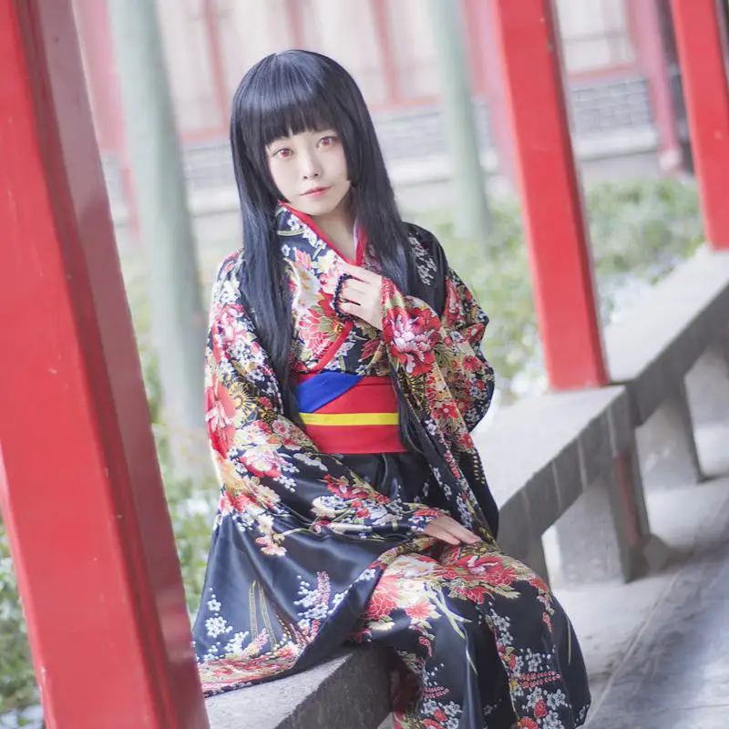 Женское традиционное кимоно с рукавом летучая мышь юката| |