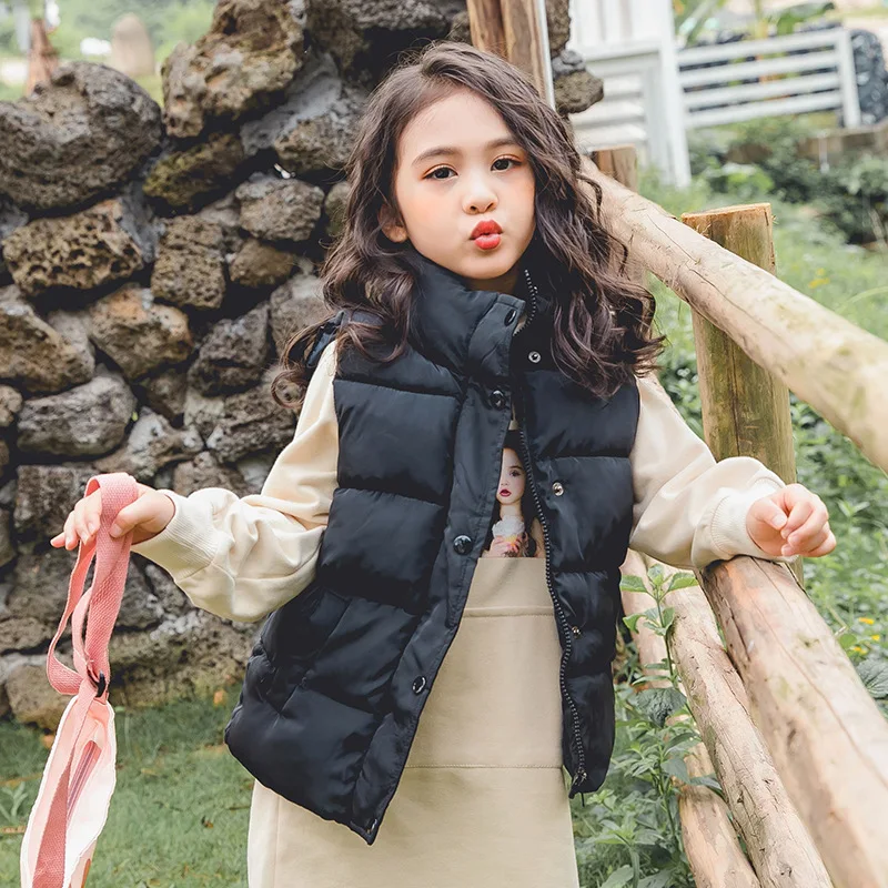 GLO-STORY повседневная детская теплая куртка жилет для девочек и мальчиков детские