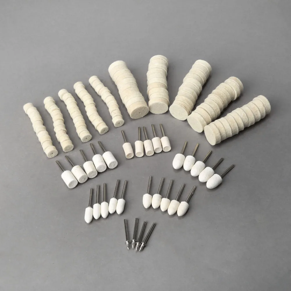 

129Pcs Dremel Accessories Wool Felt Metal Surface Buffing Polishing Wheel for Rotary Tool Polishing Tools