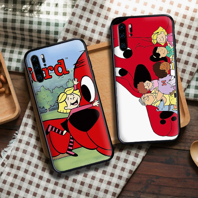 Силиконовый чехол-накладка из мягкого ТПУ для Huawei Honor 8 9 Клиффорд большая красная