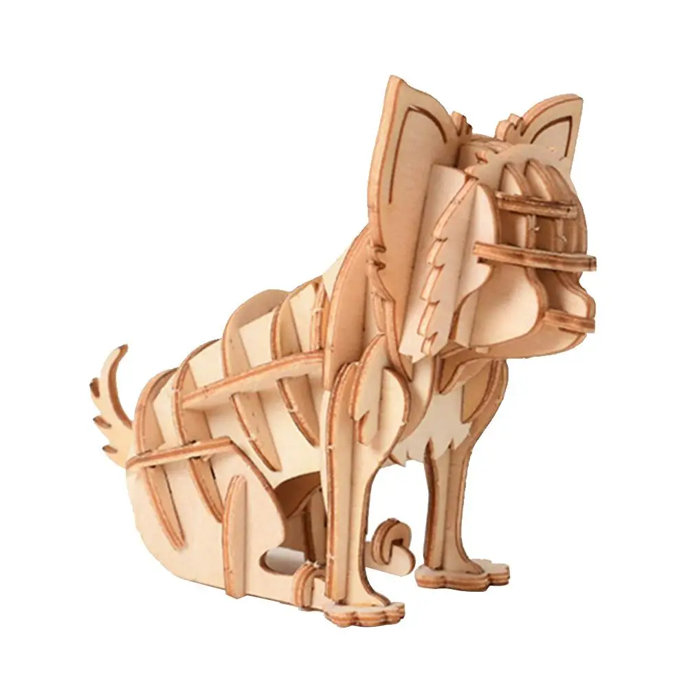 Dog Наборы моделей для лазерной резки, корабельная игрушка, 3D деревянная головоломка, сделай сам, игрушки, животные, сборка, ремесло, украшение стола, игрушка для детей, детей, взрослых - Цвет: Dog