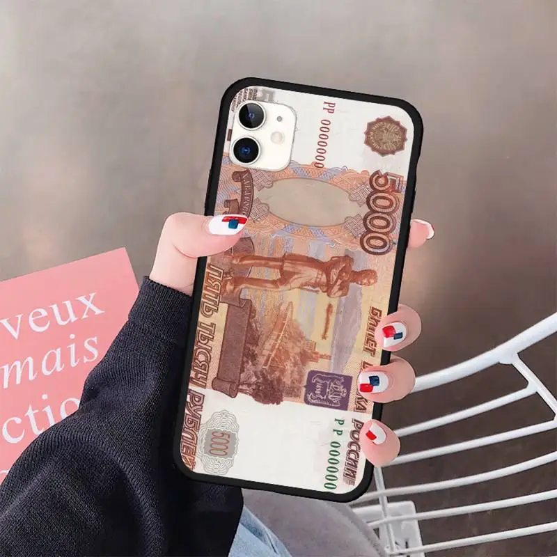 

Russian Ruble Currency Money Phone Case for iPhone 11 12 pro XS MAX 8 7 6 6S Plus X 5S SE 2020 XR