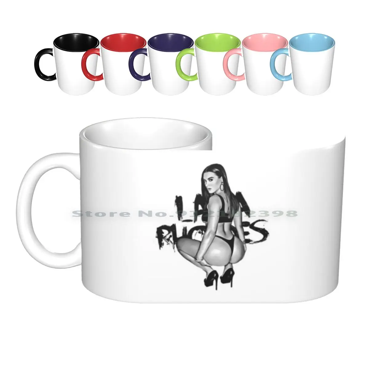 

Черно-белые художественные керамические кружки «Лана роады», кофейные чашки, Кружка для молока и чая, «Лана ад роада», горячие девушки, танц...