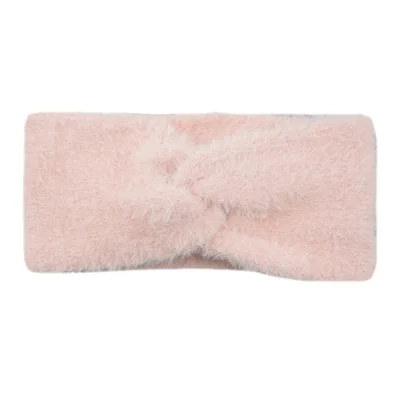 pink Новая женская повязка на голову для осени и зимы, вязанные крючком повязки на голову, Вязаная Шерстяная резинка для волос, тюрбан, винтажные аксессуары для волос, повязка на голову - Цвет: pink