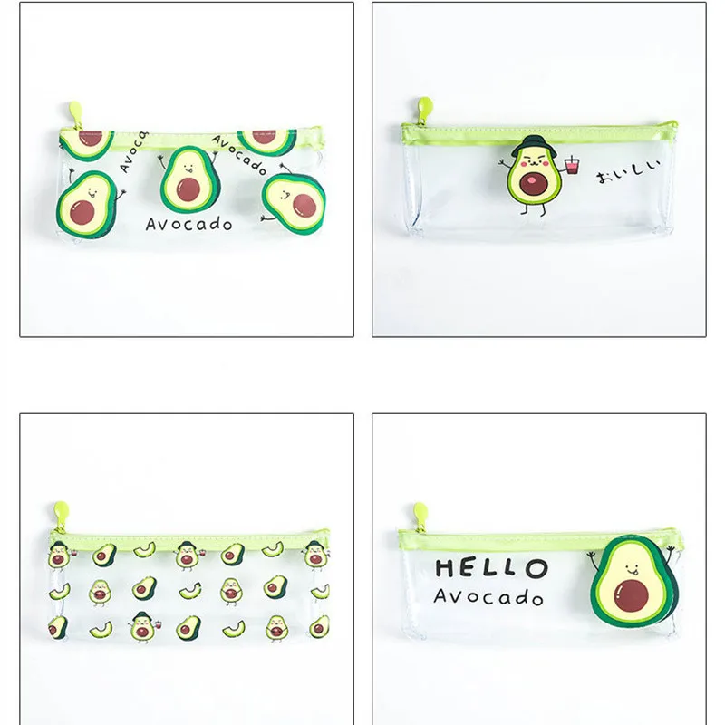 Чехол для карандашей с авокадо женские сумки макияжа девочек школьный пенал