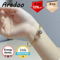 aradoo magnetic bracelet metal bracelet fashion gift holiday gift for bracelet germanium stone bracelet clasp bracelet