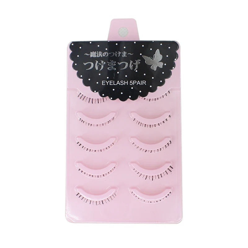 Накладные черные ресницы 5 пар натуральные нижние под дном инструменты для