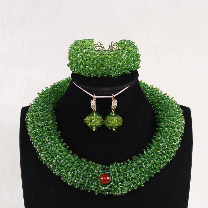 ?? Dudoシャイニングスタイルパープル/グリーンアフリカジュエリーセットチョーカーデザインネックレスブレスレットイヤリングジュエリーセット2020新