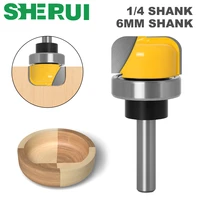 1 18 diameter bowl tray router bit 14 6mm shank round nose milling cutter with bearing for wood woodworking
