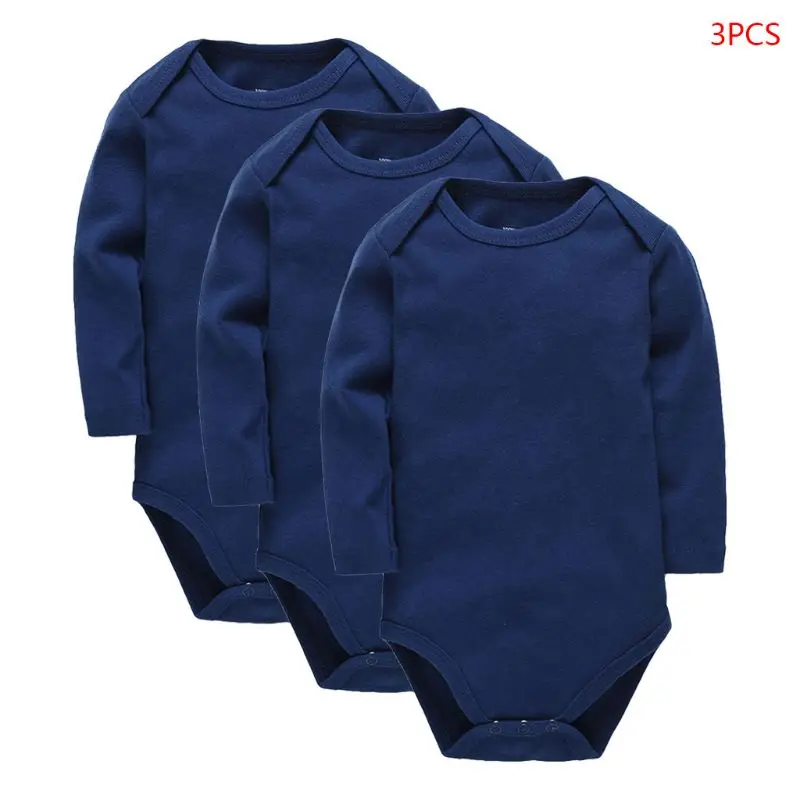 

Baby Jumpsuit Cotton Long Sleeves Solid Color Children Newborn Clothes Gifts
