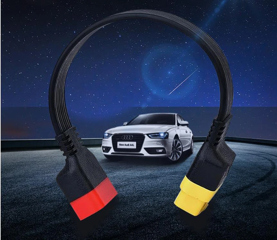 Кабель-удлинитель 16-контактный штекер-гнездо OBD2 разъем диагностический