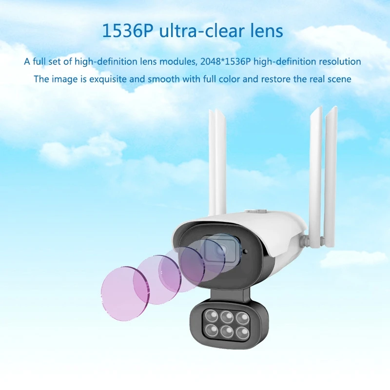 

3 Million Pixel Camera 32G Home Smart HD Surveillance Camera with Bracket Wireless Night Vision Monitor