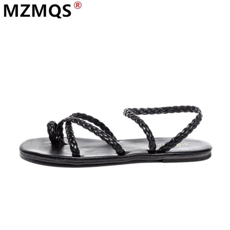 

2021 Summer Women's Flat Sandals Fashion Set Foot Women Outdoor Beach Open Toe Casual Sandals Comfortable Shoes Zapatos Mujer