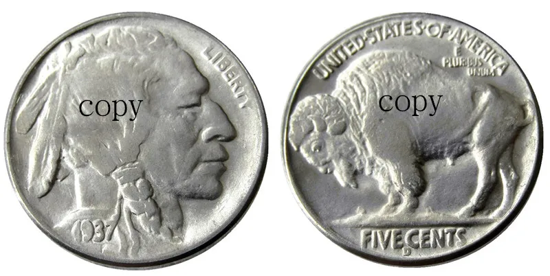 US 1937D фотография пять центов копия декоративная монета | Дом и сад
