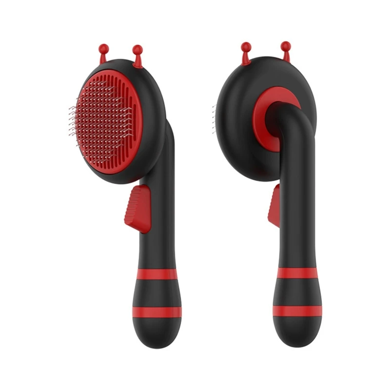 

Щетка для домашних питомцев, самоочищающаяся расческа для вычесывания собак и кошек, тыквы, подходит для ухода за питомцами на длинной или к...